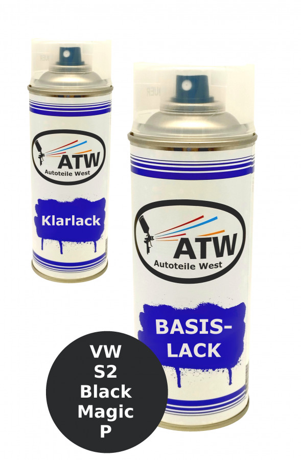 Autolack für VW S2 Black Magic P+400ml Klarlack Set